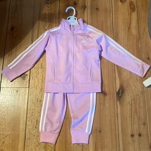 Adidas 2 Piece JoggerSet/Lilac/Girls 4 Toddler